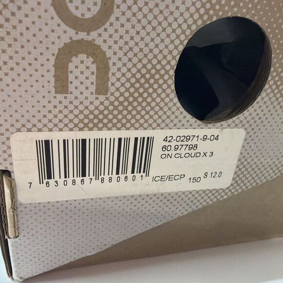 On Cloud cloud X3 men’s running shoes size 12 Ice/Eclipse main image 9